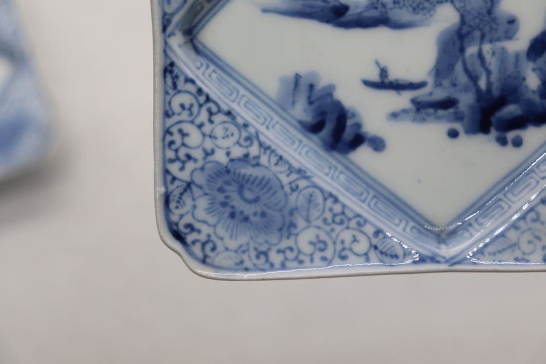 時代　伊万里　染付　寿司皿&豆皿8点セット　送料込み1125