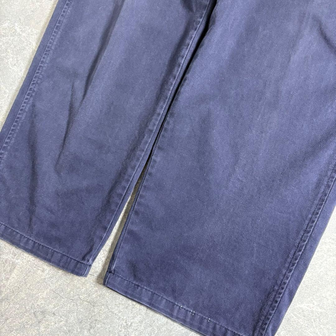 Ralph Lauren〈ワイドチノパンツ 90s USA製 ネイビー W33〉