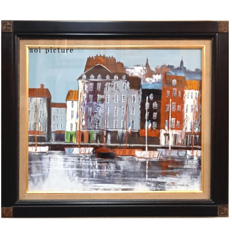 ☆島本良平☆「シェルプール」油絵F８号　未使用額！