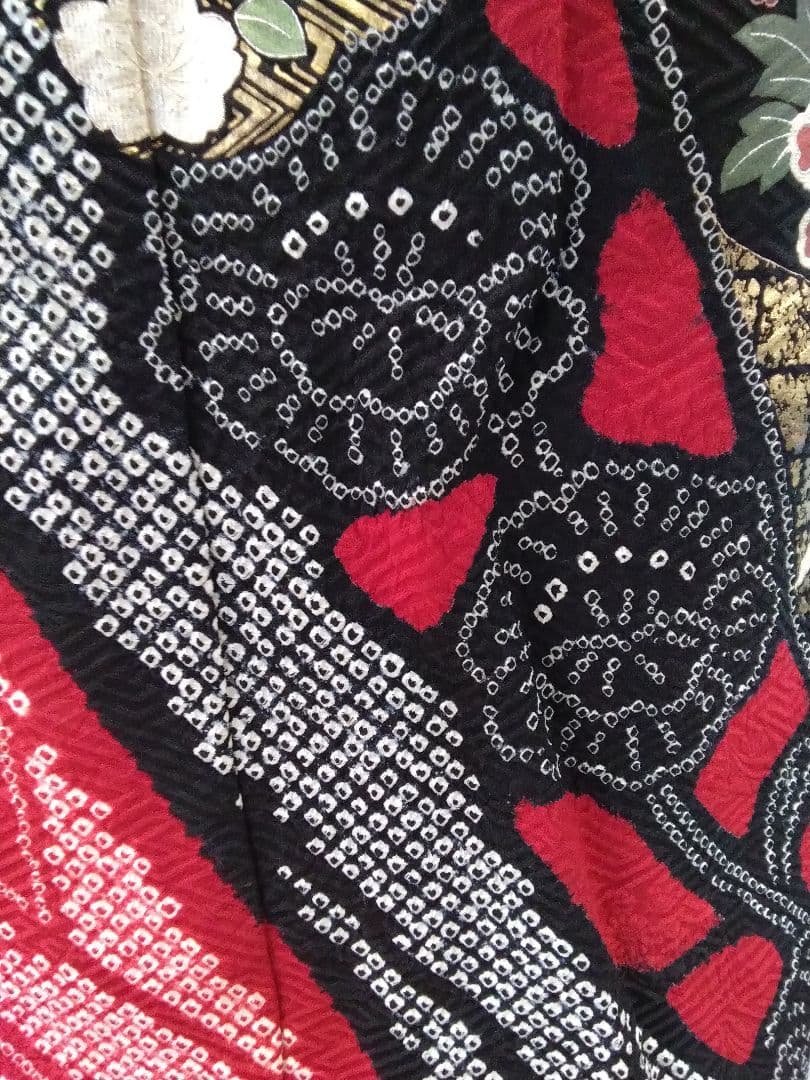 振袖フルセット、正絹絞り振袖成人式、重ね衿帯揚げ帯締め、西陣袋帯襦袢、ガード加工