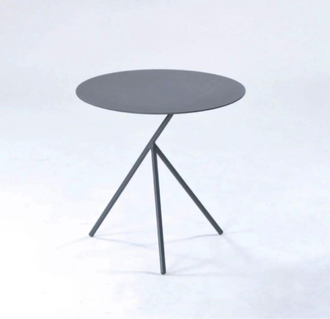 ACTUS LUNA グレージュ円形三脚テーブル