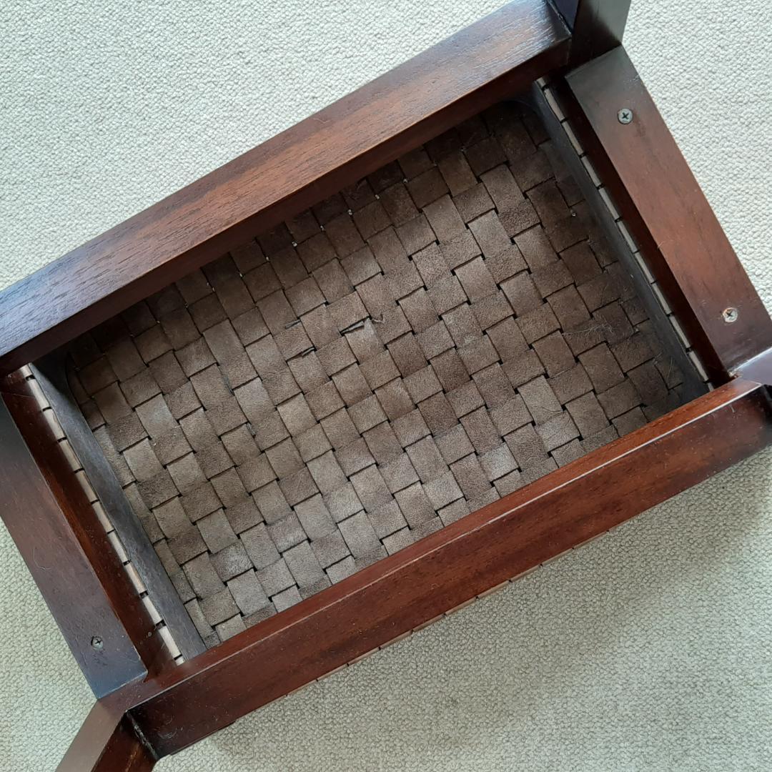 本革スツール～Woven leather stool～