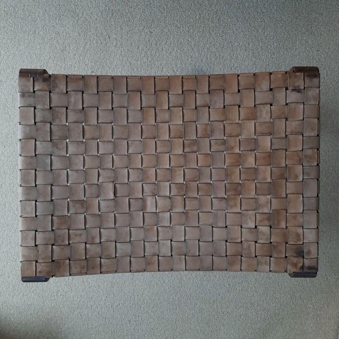 本革スツール～Woven leather stool～