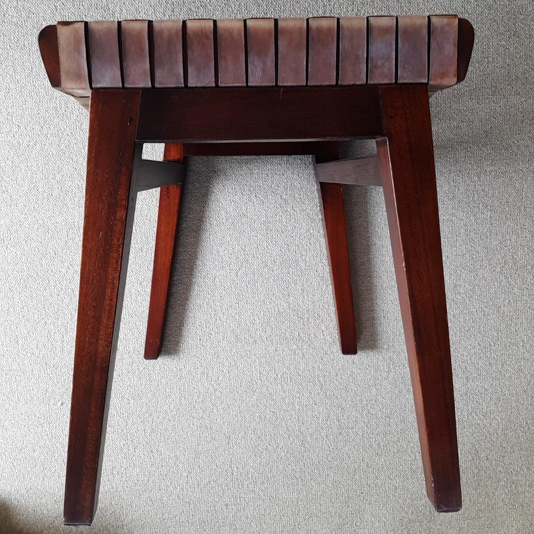 本革スツール～Woven leather stool～