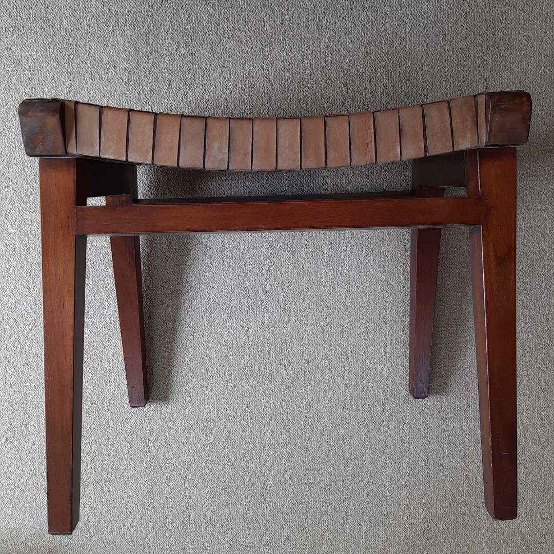 本革スツール～Woven leather stool～