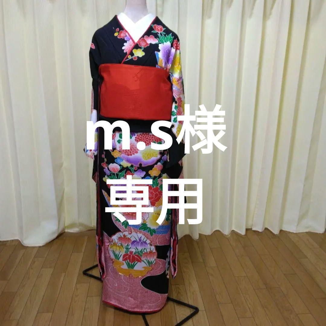 値下げ致しました！ 花嫁振袖　花嫁衣装　 黒正絹振袖　引き振袖　正絹