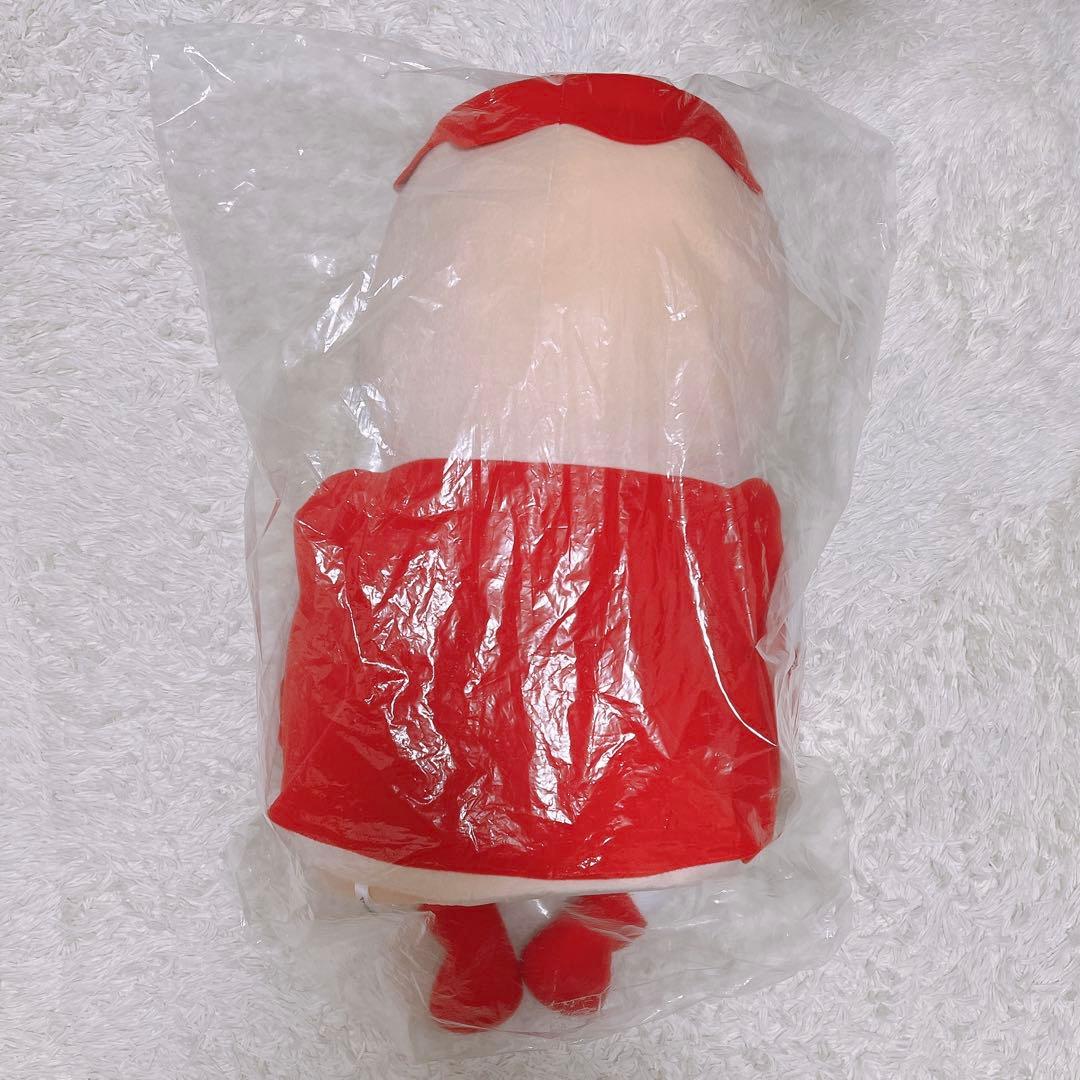 ヤクルトマンぬいぐるみ 約45cm 赤 クリーム色