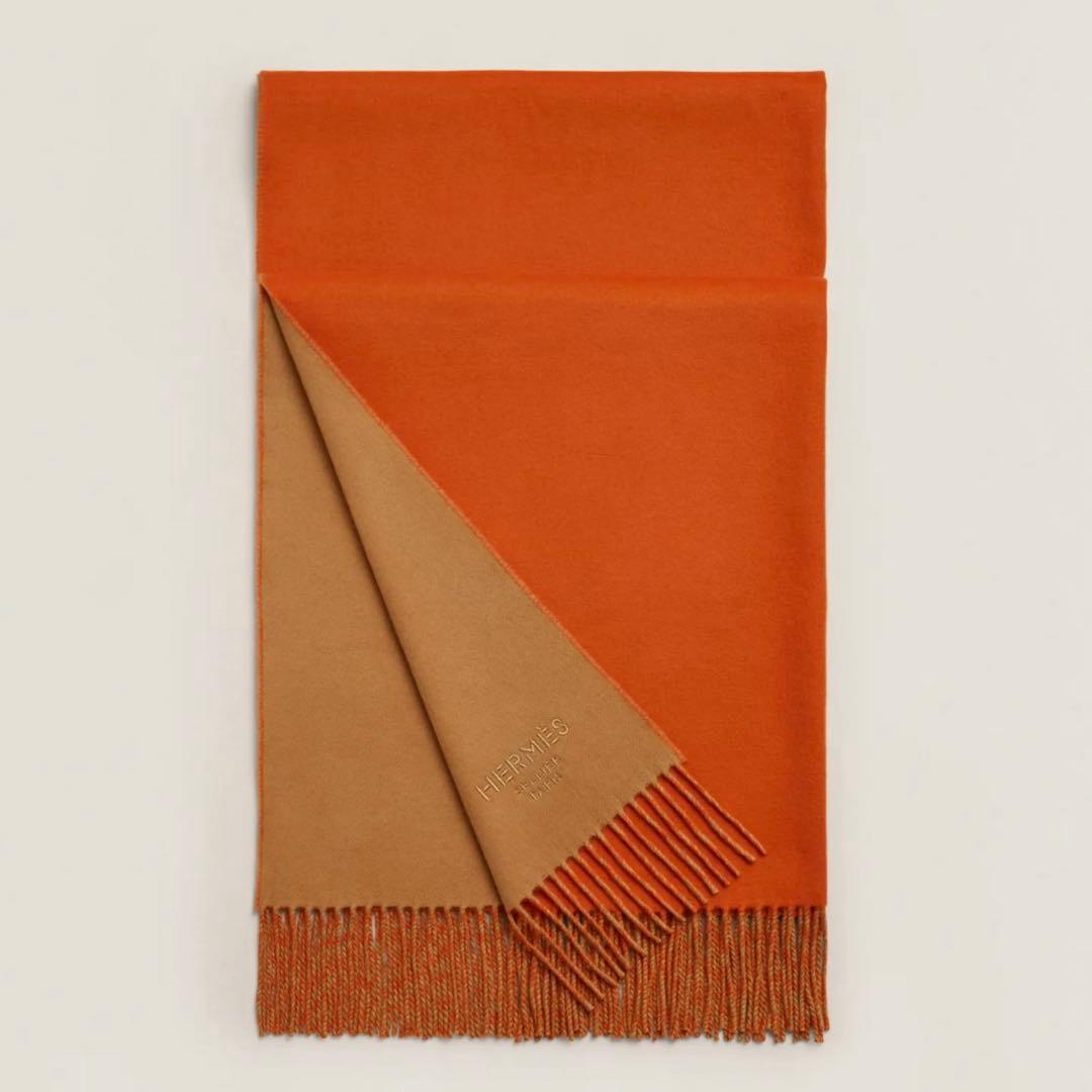 HERMES エルメス ダブルフェイス カシミヤ 大判ストール 新品未使用