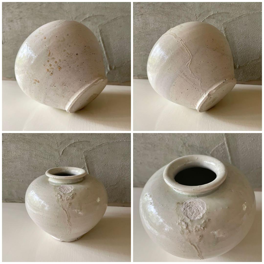 白磁 肩付壺 小壺 唐物 中国美術 中国古玩 唐代 高さ12㎝ 李朝 高麗