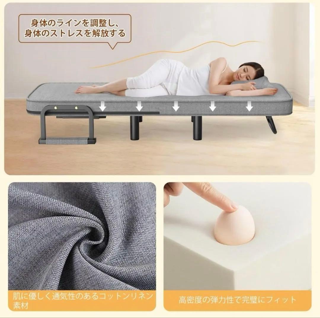 ソファーベッド 折りたたみ 3WAY 1人掛け 幅65cm クッション付