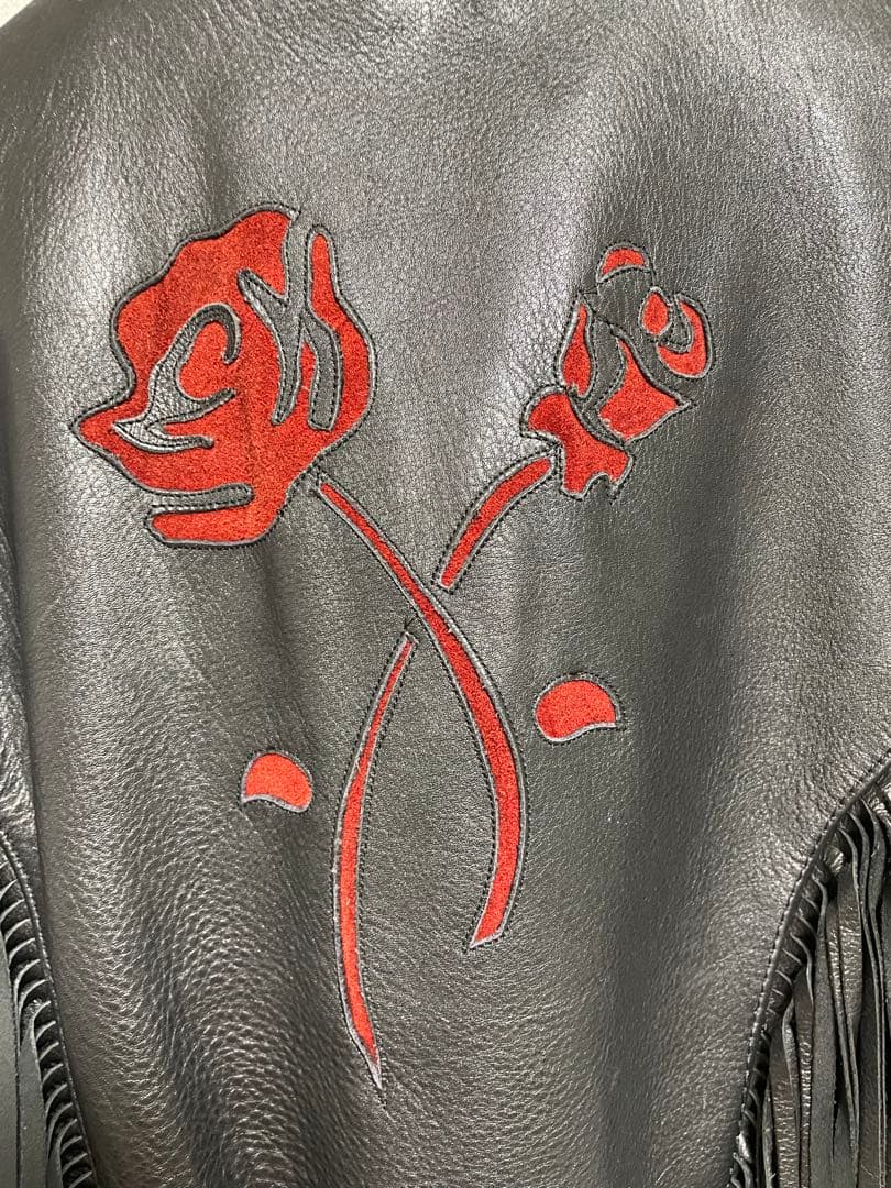 黒のシングルライダースジャケット M