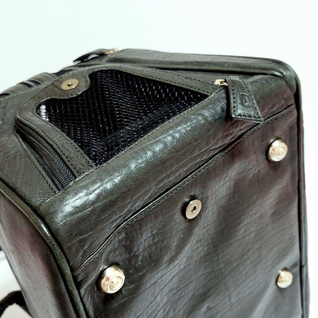 【Lucy's Luxuries】レザーキャリーバッグ ブラック ユニセックス