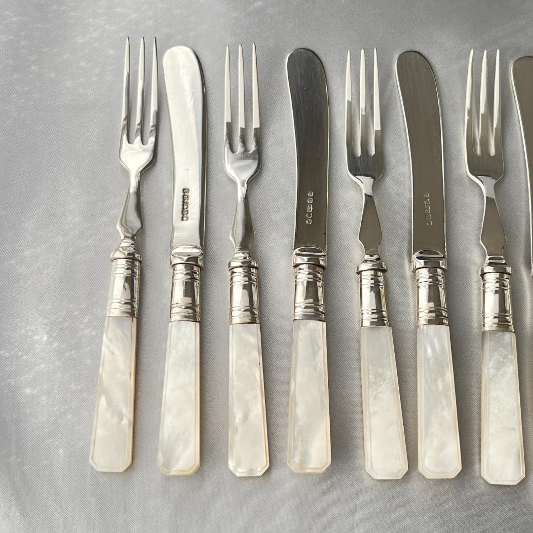 【I S Greenberg】【白蝶貝】デザート / フルーツセット ケース