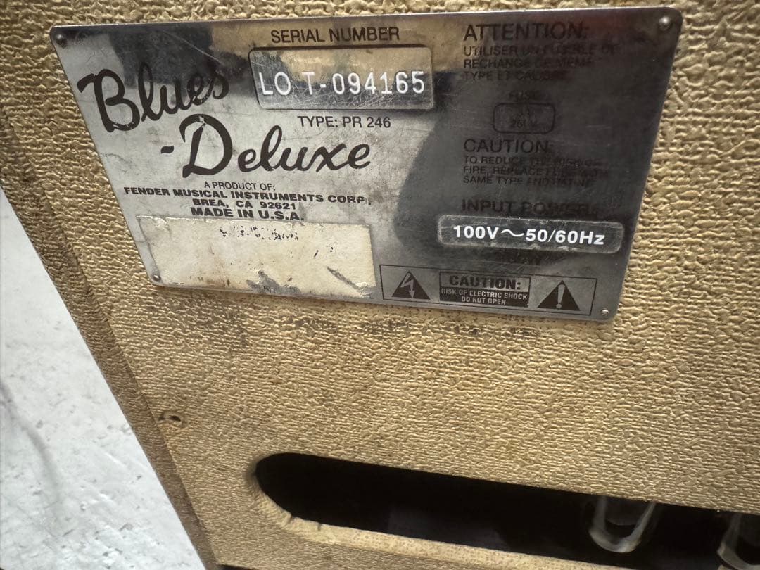 【さらに値下しました】Fender Blues Deluxe 真空管アンプ