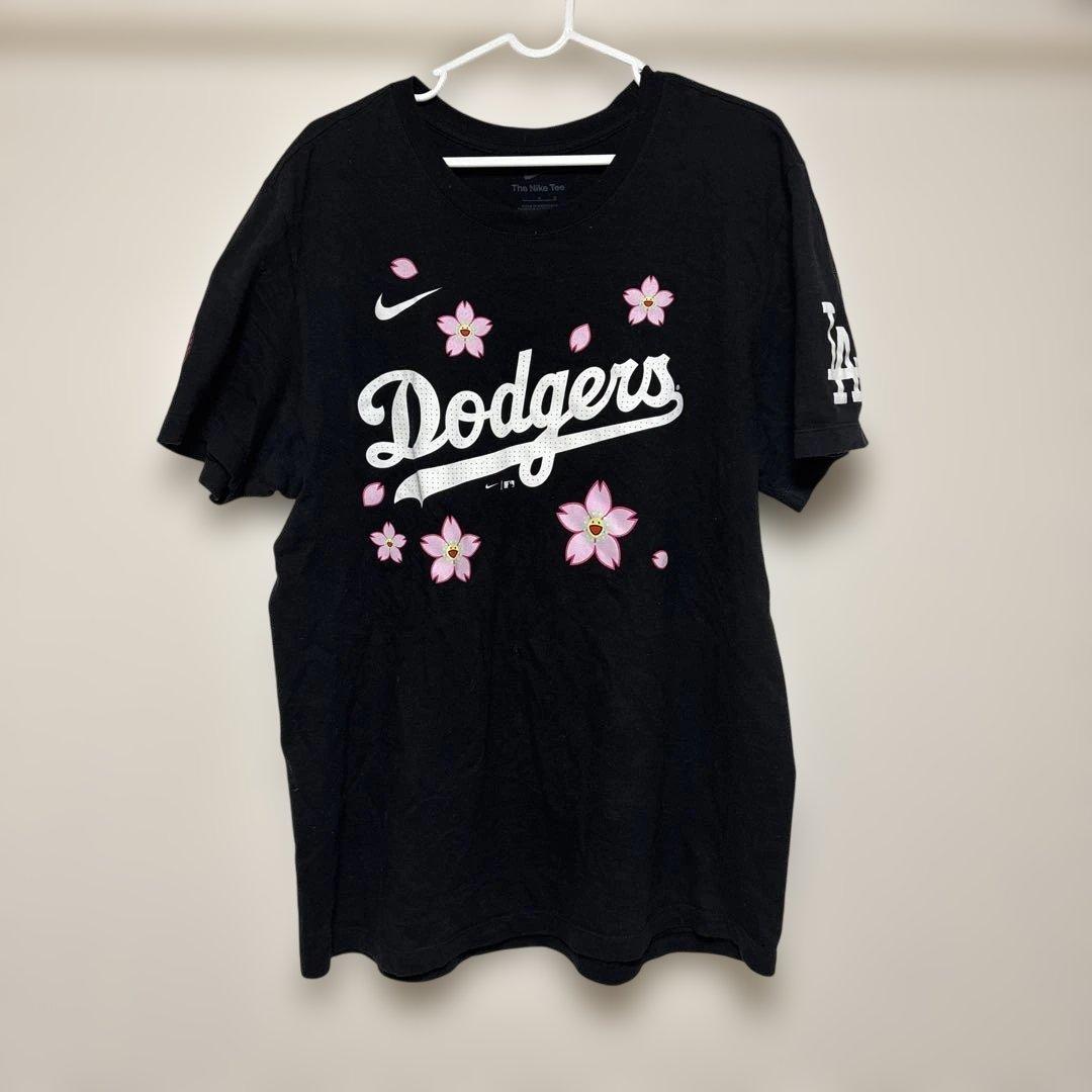 NIKE ドジャース 大谷翔平 MLB東京シリーズ 村上隆コラボTシャツ 黒