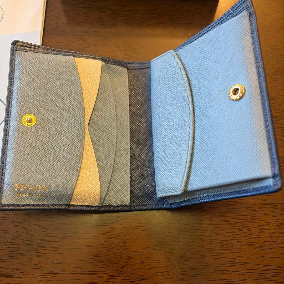 PRADA サフィアーノ　マルチカラー　二つ折り財布 正規品