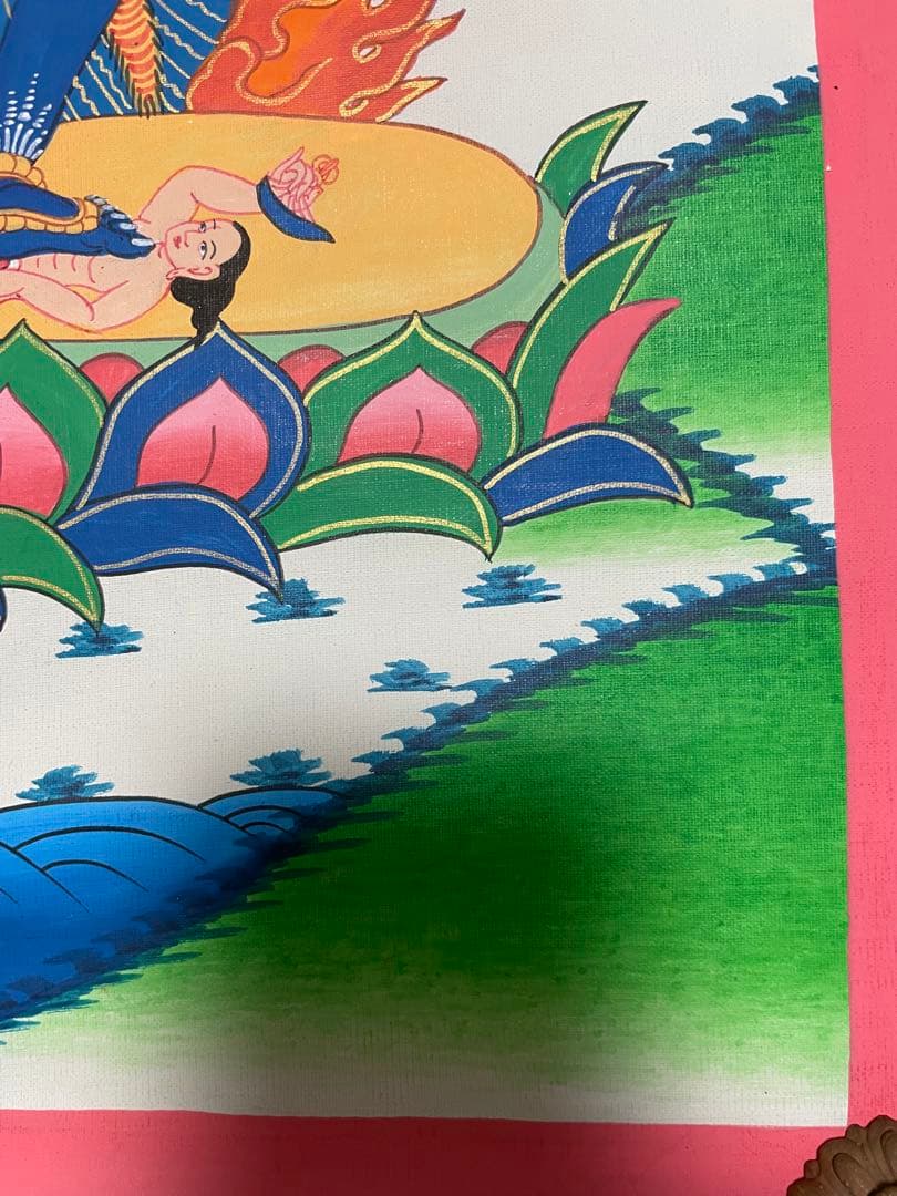 《 チベット密教　1点物 》 手描き　曼荼羅　チャクラサンバラ　歓喜　仏教　密教