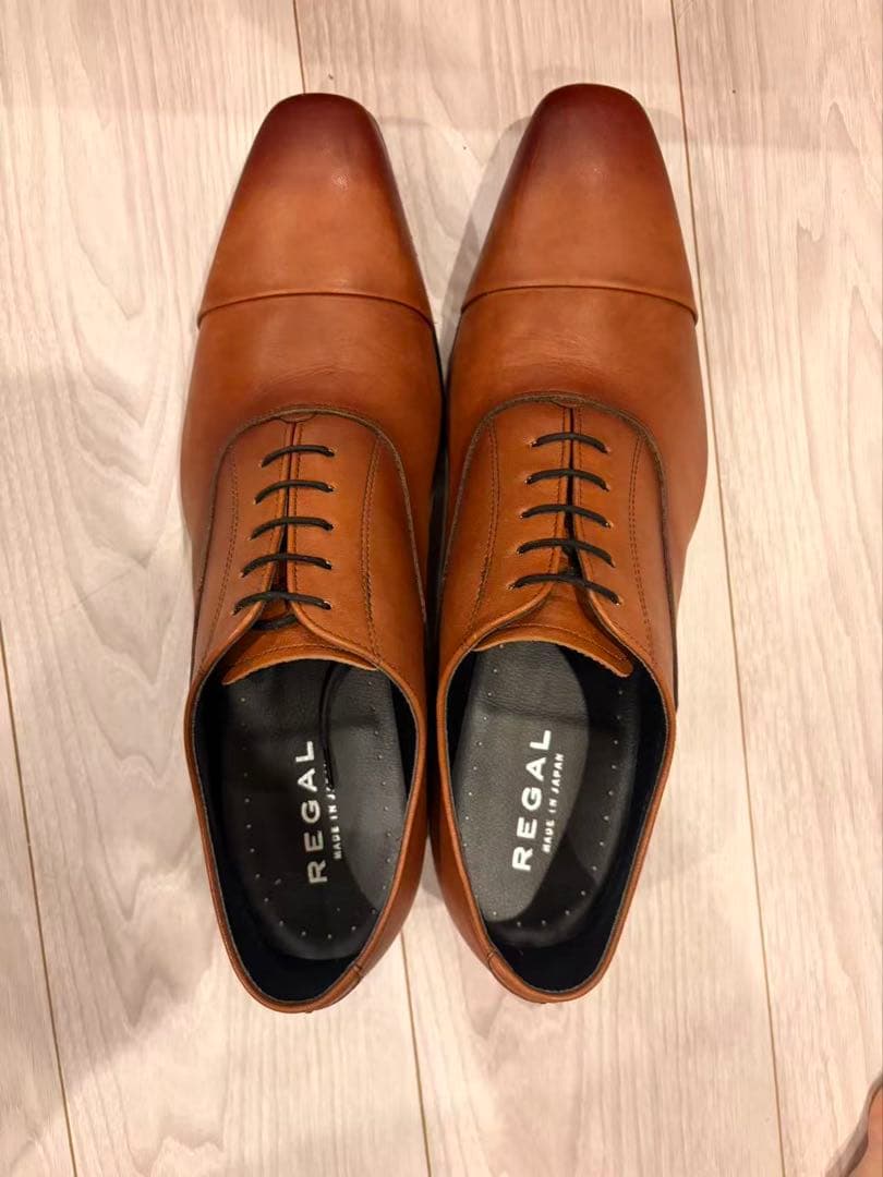 コ*昏様 [箱あり] REGAL ストレートチップ　ブラウン　ビジネス革靴　26