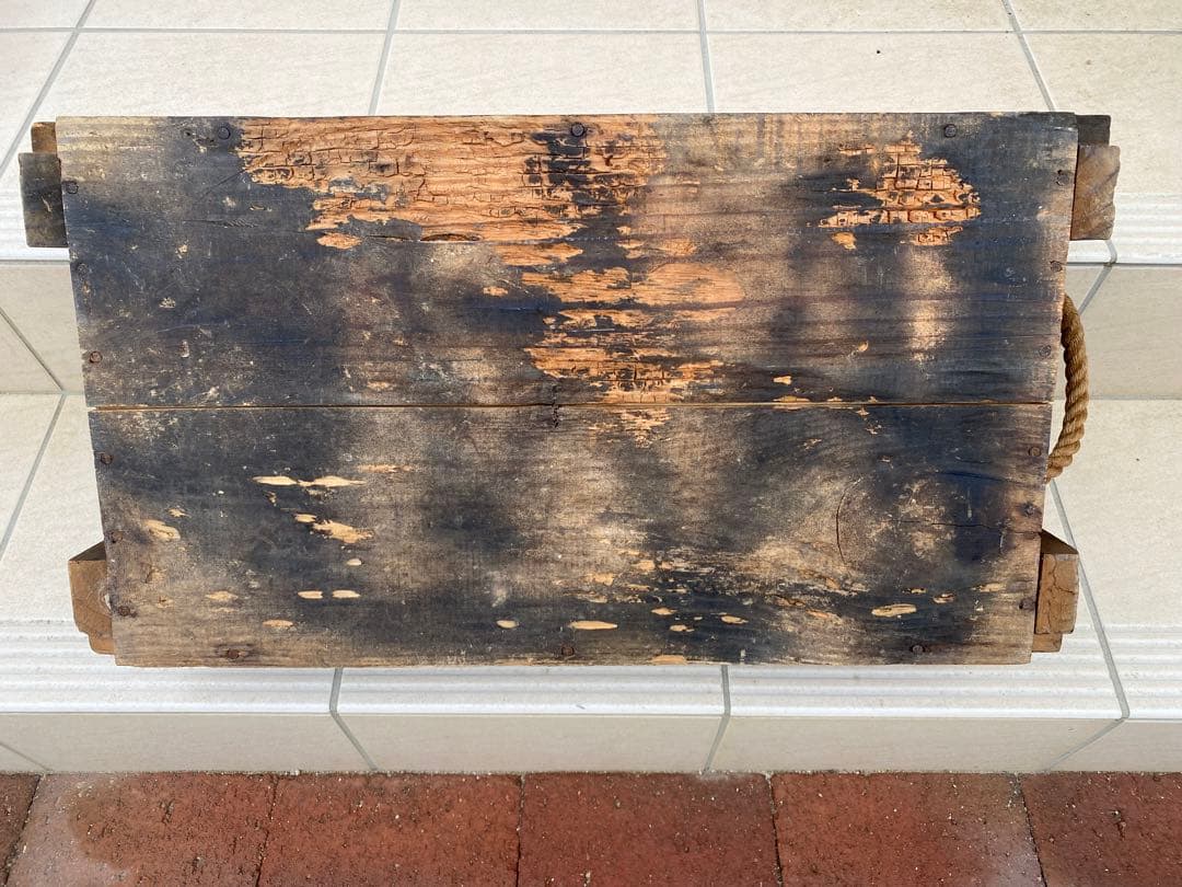 陸上自衛隊　木製ロゴ入り収納ボックス（弾薬箱）