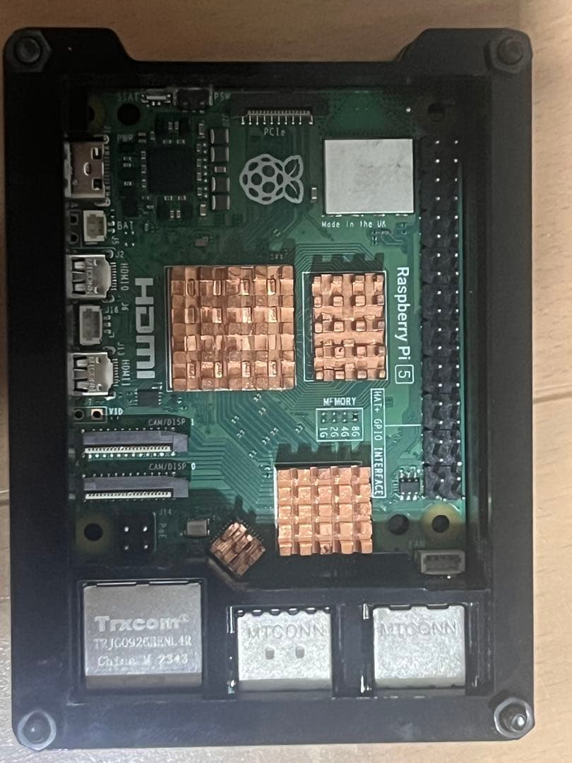 Raspberry Pi 5 ミニPC 冷却ファン付き