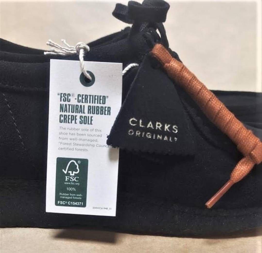 Clarks ブラック Wallabee 25cm クラークス ワラビー 黒