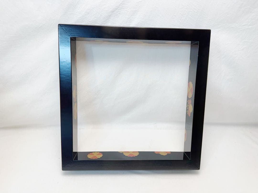 未使用 茶道具 孝雄作 木製黒真塗 高台寺蒔絵 炉縁 共箱