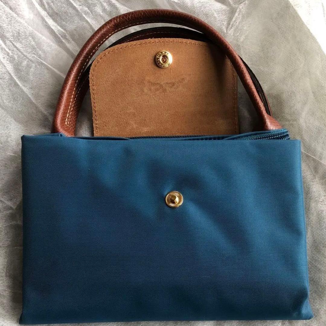 き*ら様 Longchamp トートバッグ 青
