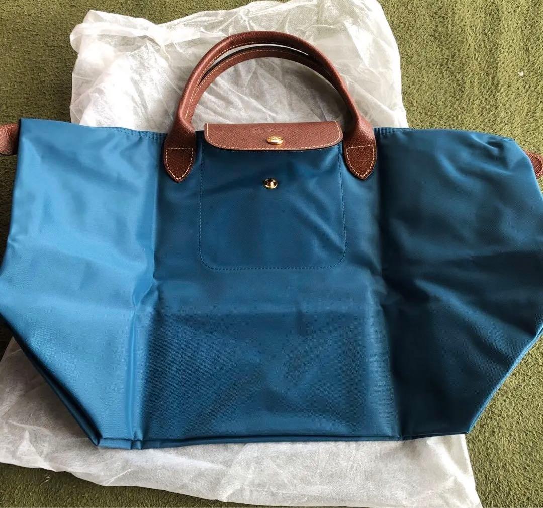 き*ら様 Longchamp トートバッグ 青