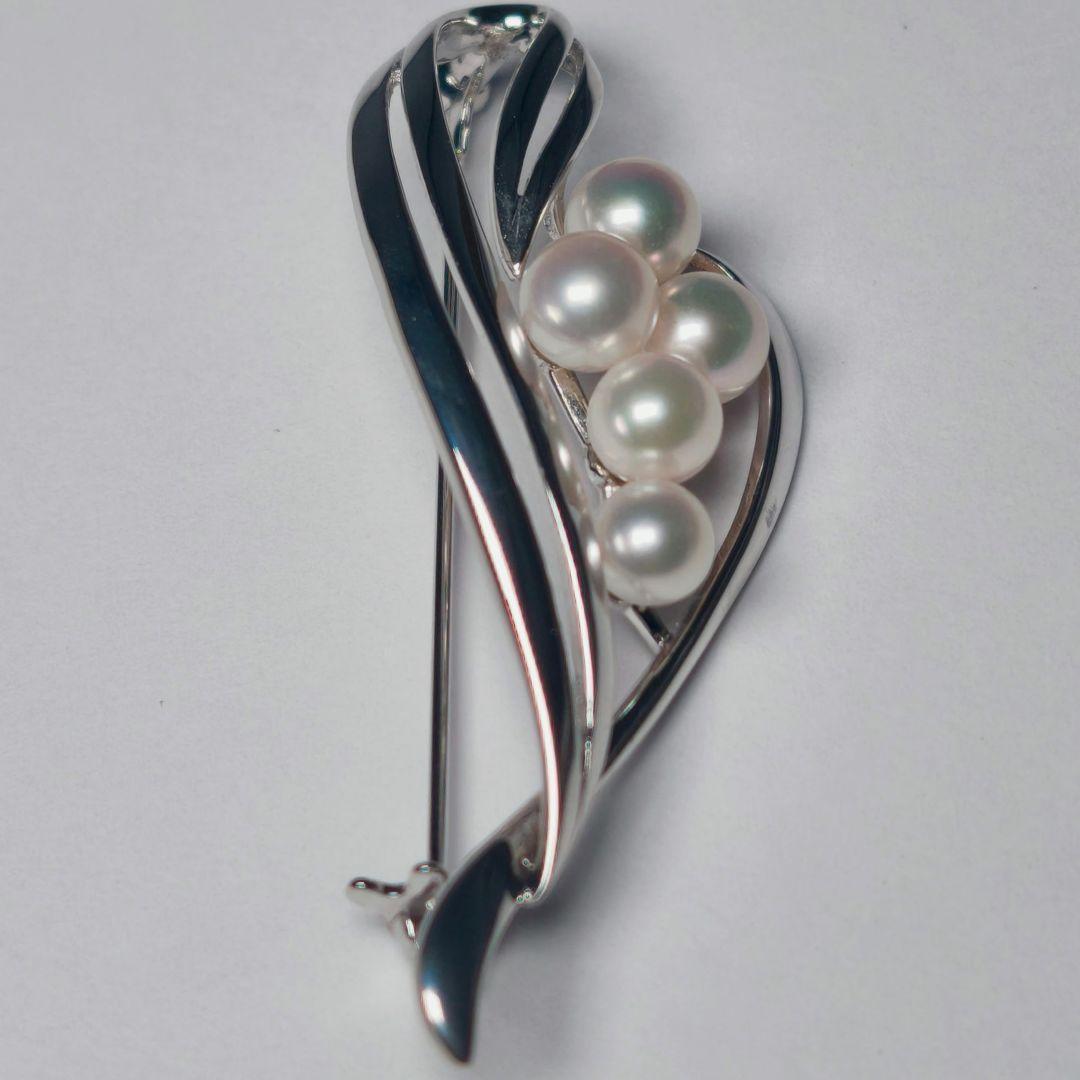 【極美品 最高級!!】ミキモト ブローチ パール フォーマル 5珠 皇室御用達
