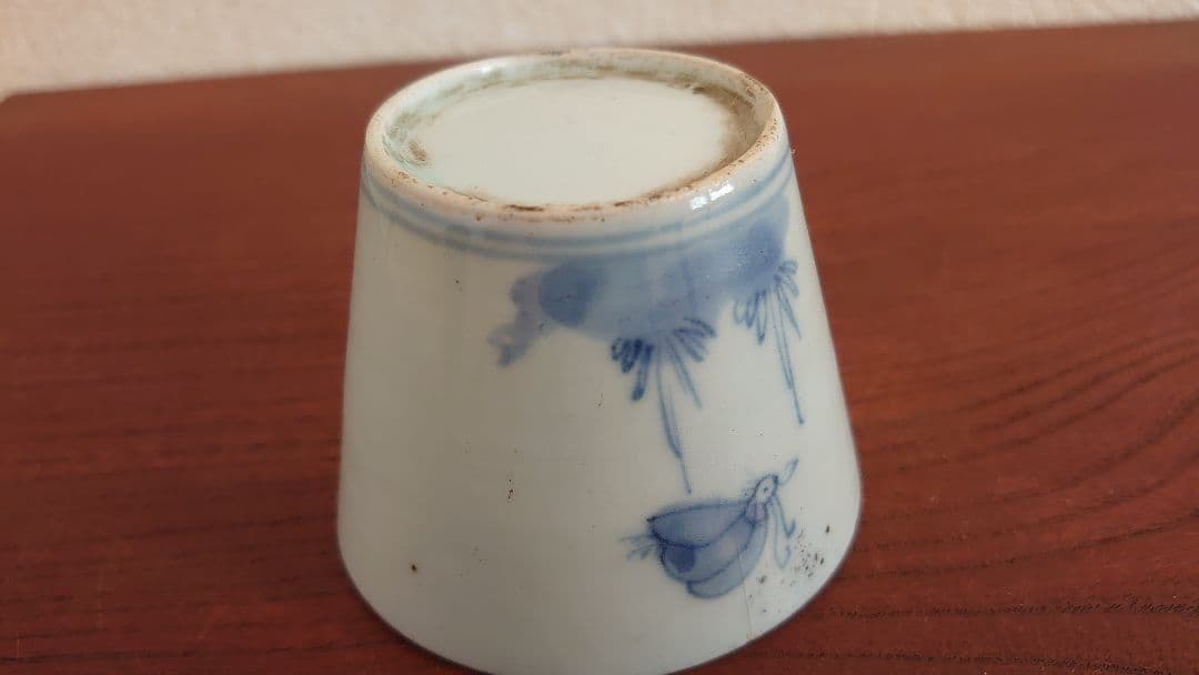 古伊万里 初期伊万里　そば猪口 蕎麦猪口 江戸時代 古美術 蝶の図　染付　１客