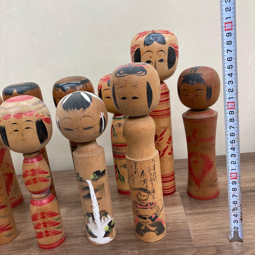D-3 【希少】伝統工芸品 こけし 11点セット まとめ売り アンティーク レト