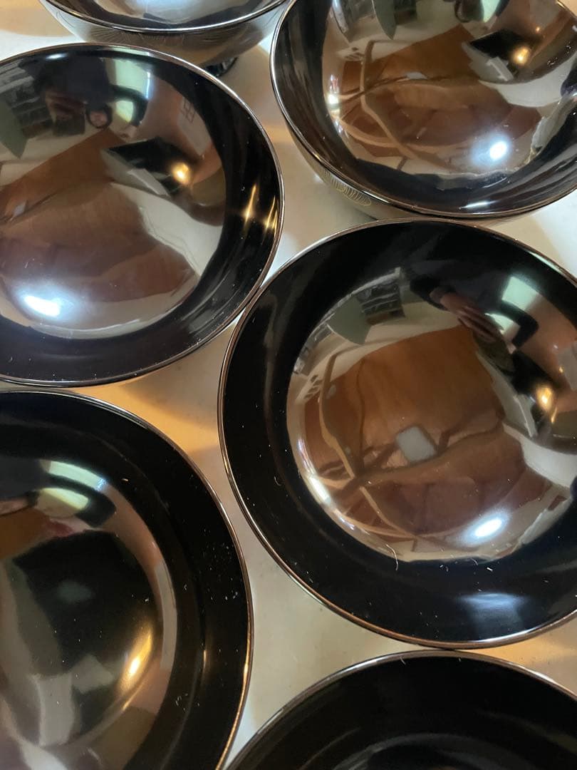 輪島塗吸い物椀10脚セット美品Wajima Lacquer Soup Bowls