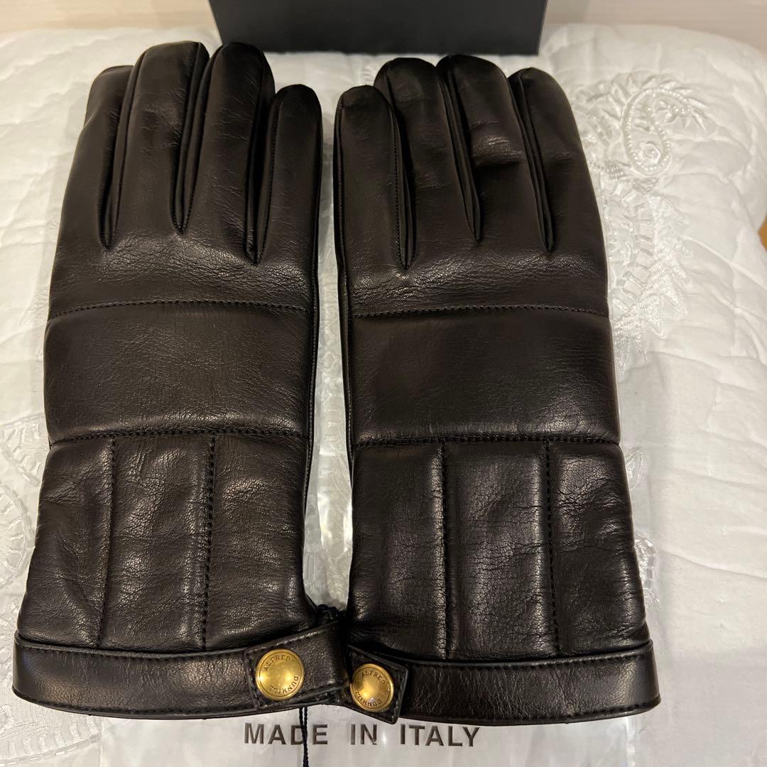 未使用　dunhill 超高級レザー手袋 Made in Italy 9.5