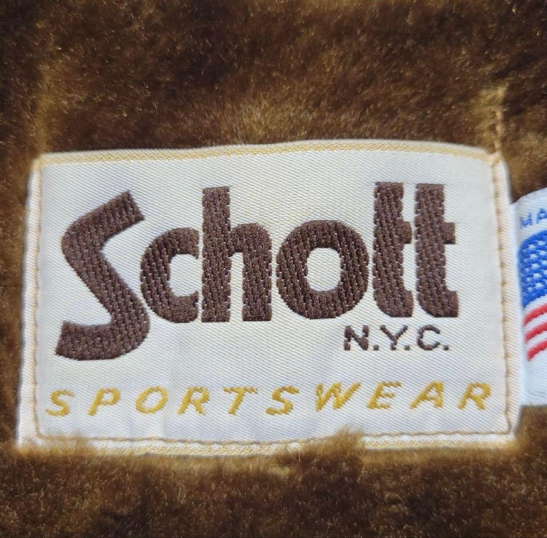 Schott（ショット）ライダースジャケット レザー ボアライナー ブラウン