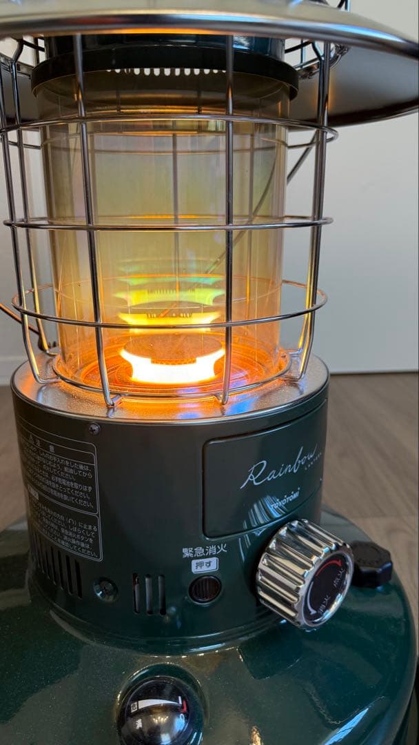 美品 早い者勝ち！トヨトミ レインボー ストーブ グリーン ランタン調 灯油