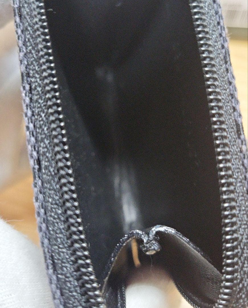 【美品】GUCCI グッチ GG キャンバス レザー ブラック パース