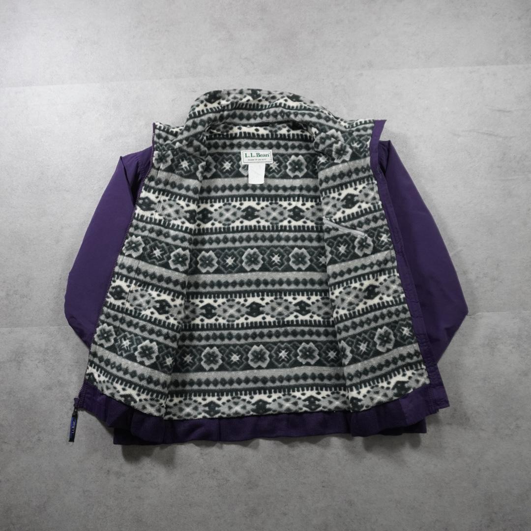 90s L.L.Bean ウォームアップジャケット 裏ノルディック柄 古着