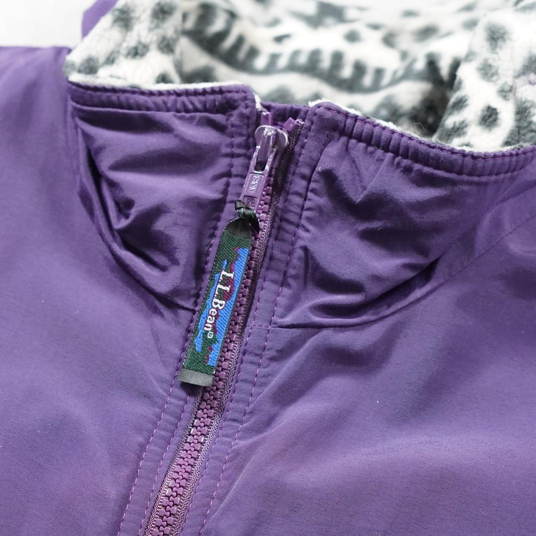 90s L.L.Bean ウォームアップジャケット 裏ノルディック柄 古着