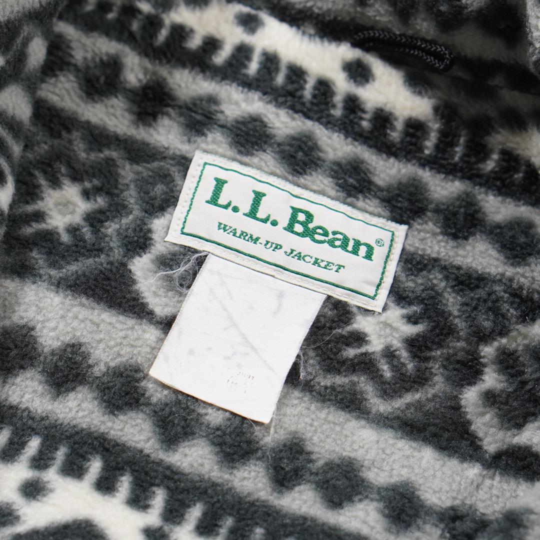 90s L.L.Bean ウォームアップジャケット 裏ノルディック柄 古着