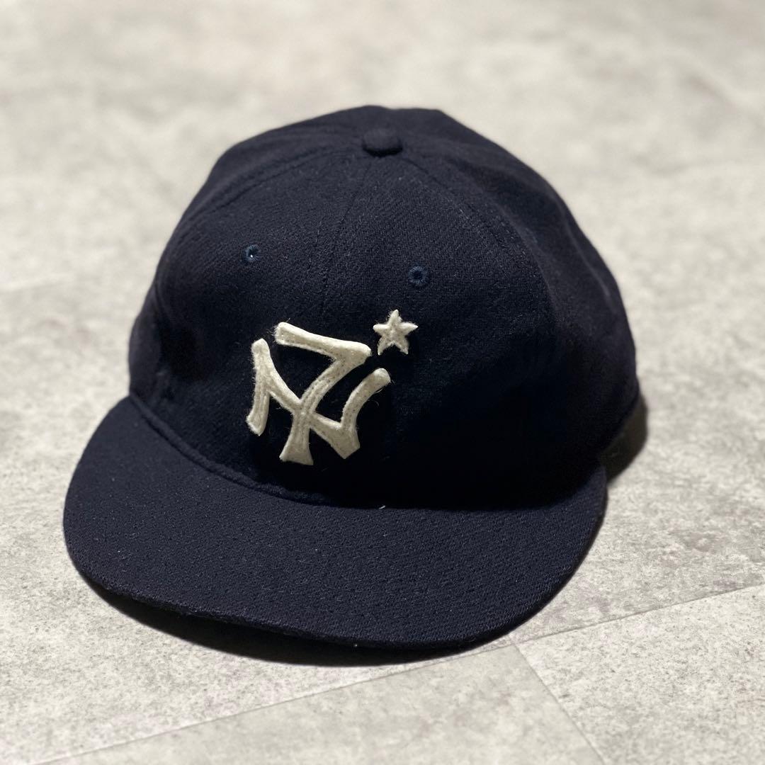 廃盤品エベッツフィールド×ネクサス7キャップ帽子レザーベルトN7ロゴネイビー今野