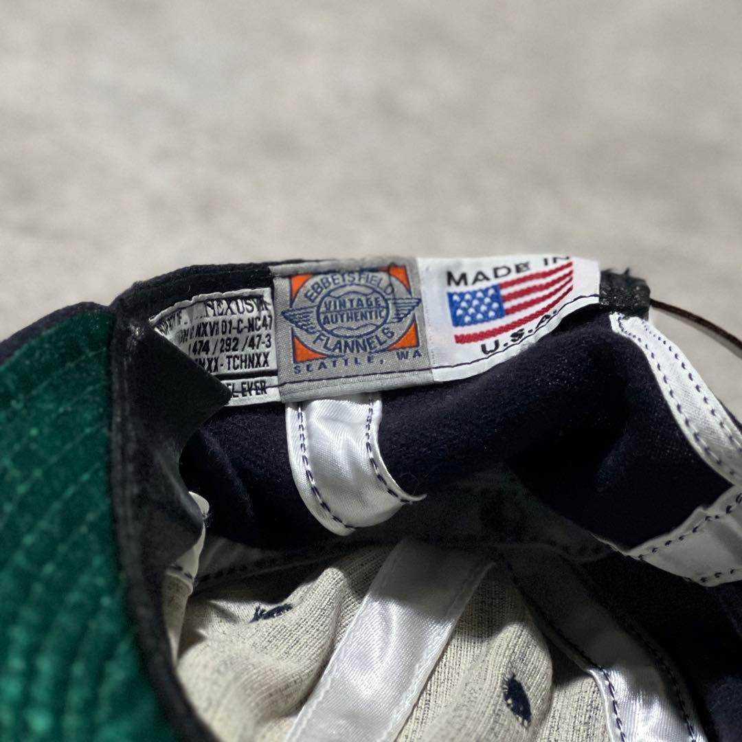 廃盤品エベッツフィールド×ネクサス7キャップ帽子レザーベルトN7ロゴネイビー今野