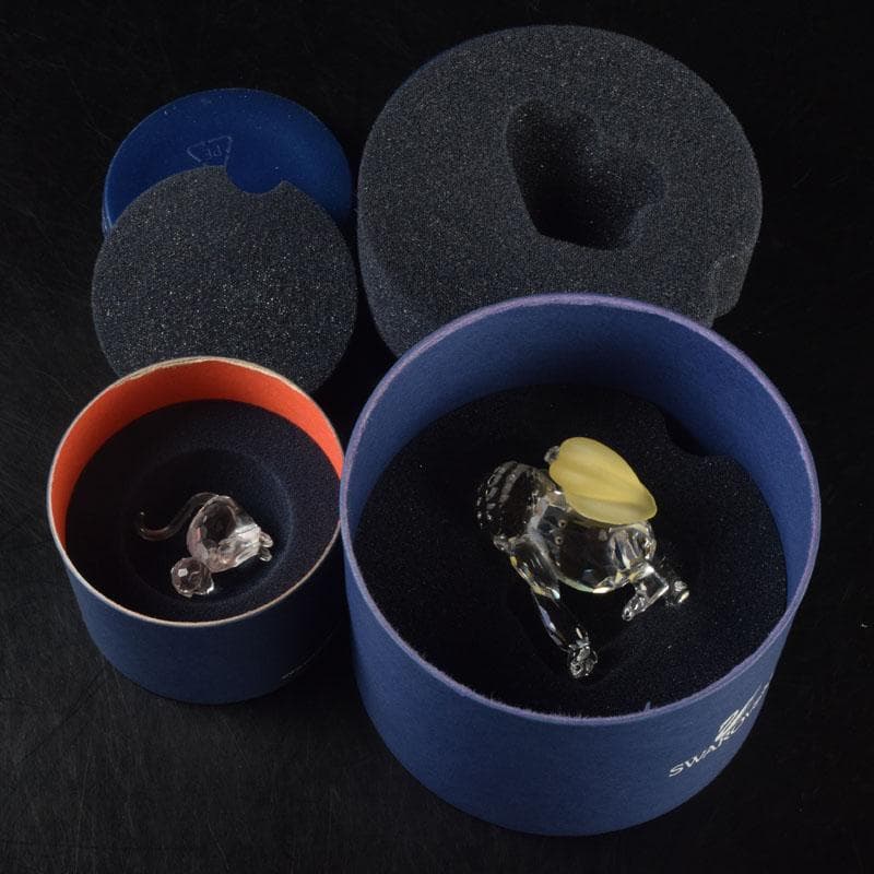 SWAROVSKI　スワロフスキー　クリスタルガラス　猿　箱付　2点　V8375