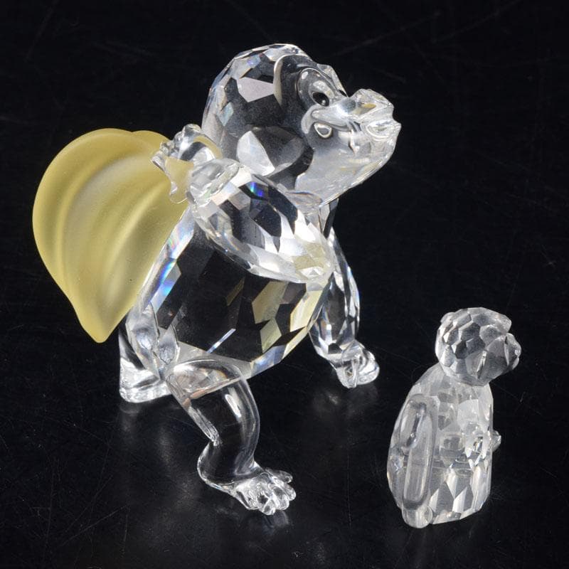 SWAROVSKI　スワロフスキー　クリスタルガラス　猿　箱付　2点　V8375