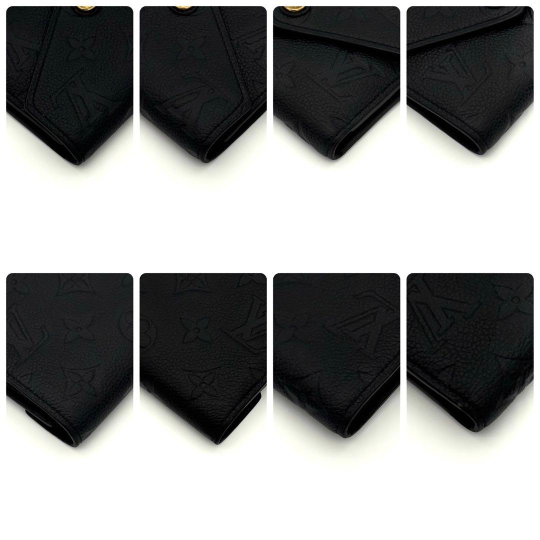 ルイヴィトン 折財布 モノグラム アンプラント ヴィクトリーヌ 黒 2275