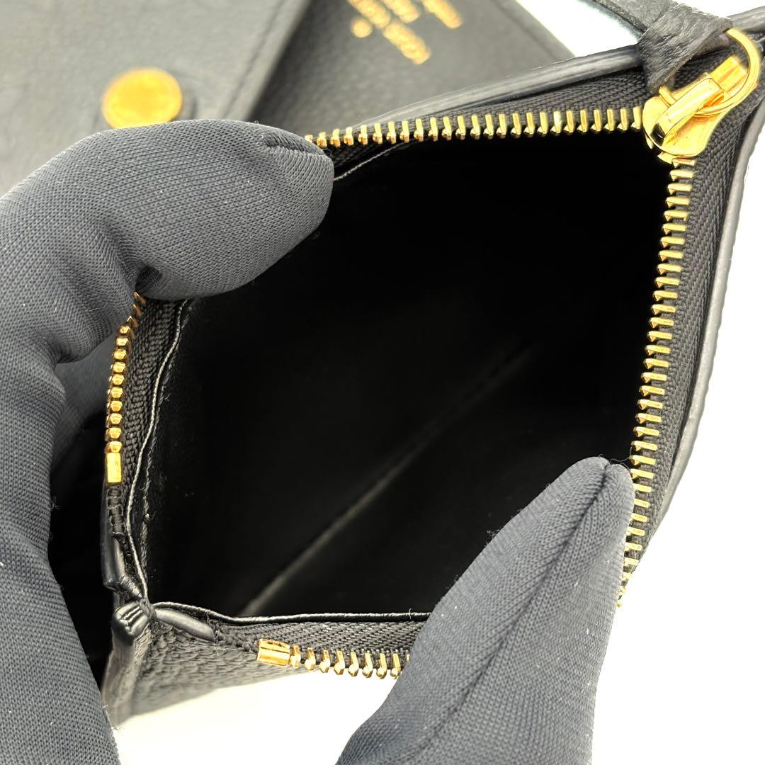 ルイヴィトン 折財布 モノグラム アンプラント ヴィクトリーヌ 黒 2275