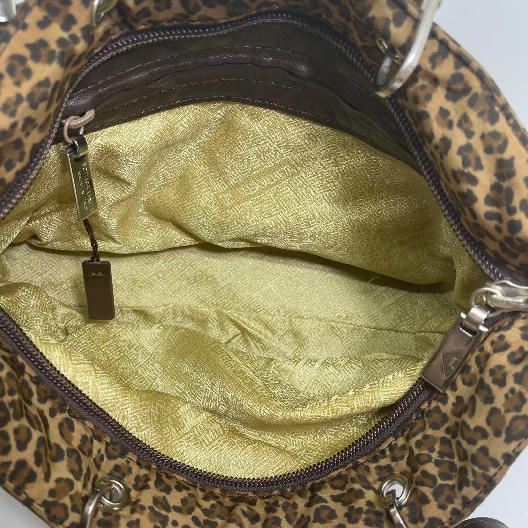 【ヴィンテージ】ボッテガヴェネタ 2WAY メタルハンドル レオパード柄