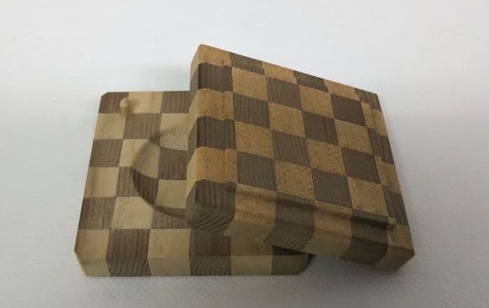 茶道具 寄木四方市松香合 三代田原一斎 新品未使用