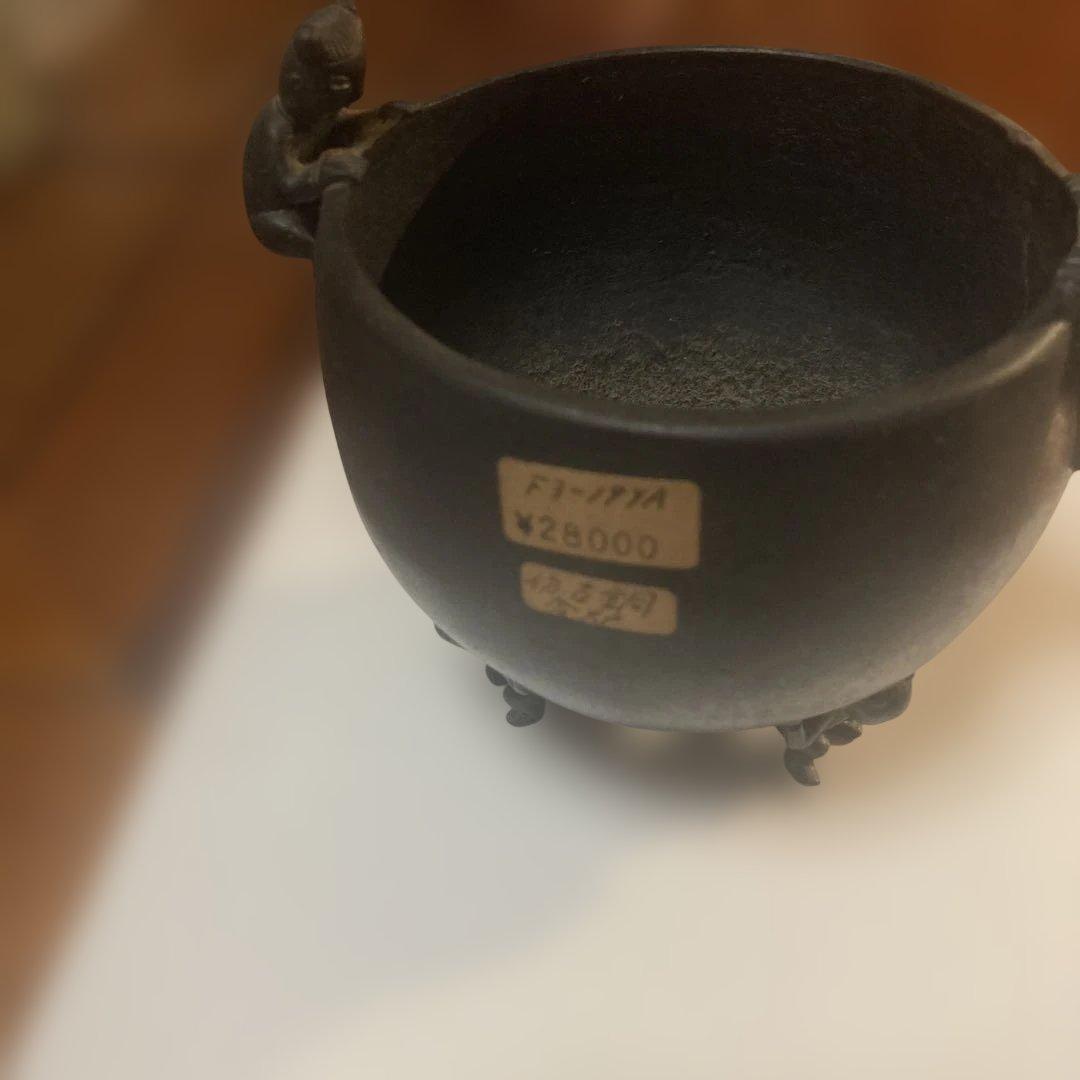 鋳鉄 茶釜 人形の取っ手付き ¥28000