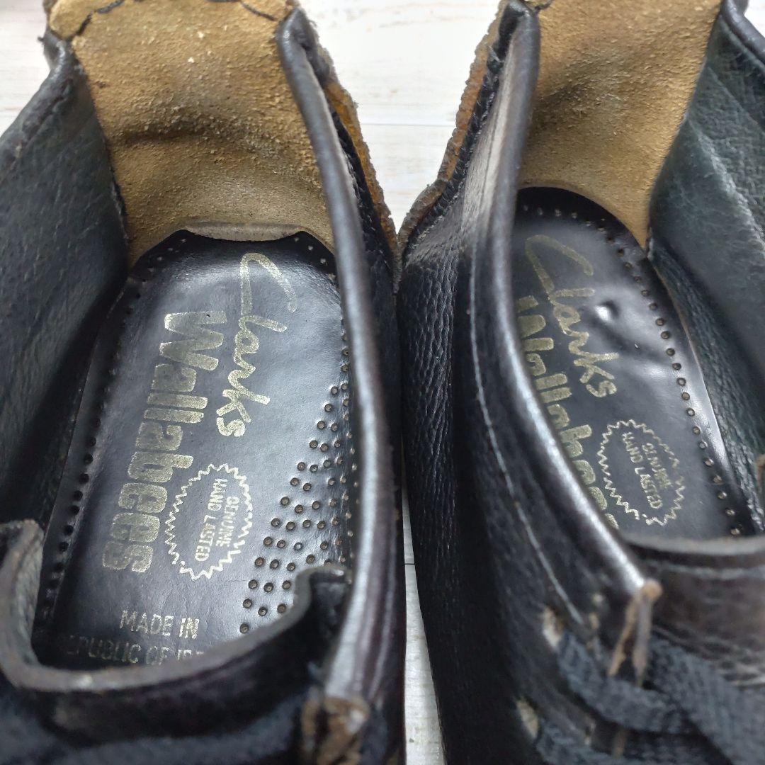 希少 クラークス Clarks ワラビー27cm 黒 レザー 本革 アイルランド