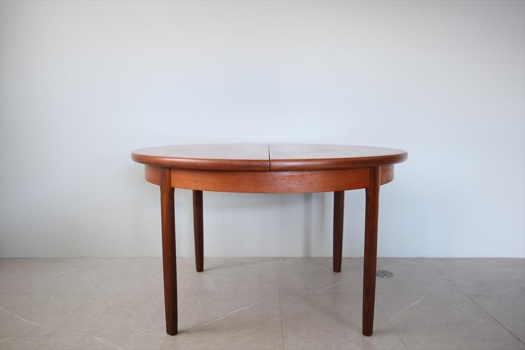 英国アンティーク伸張式ラウンドダイニングテーブル/エクステンション机92-102